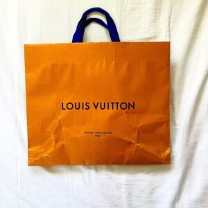 Louis Vuitton Orange Gift Bag Used